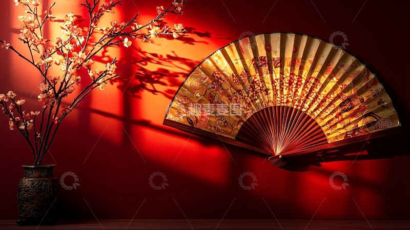 高清大图下载【趣麦麦图】中式折扇