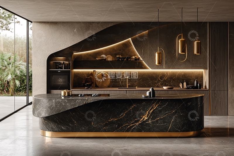 高清大图下载【趣麦麦图】现代极简风格厨房