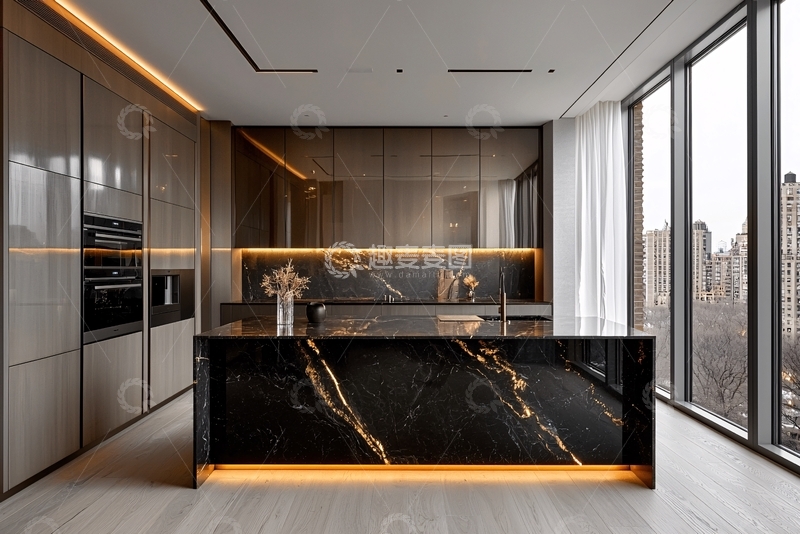 高清大图下载【趣麦麦图】现代极简风格厨房