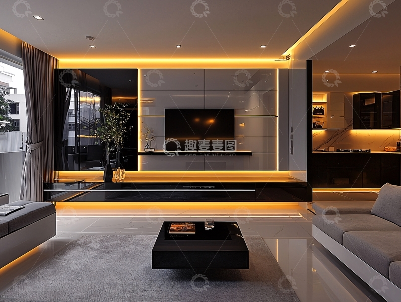 高清大图下载【趣麦麦图】现代简约客厅装修