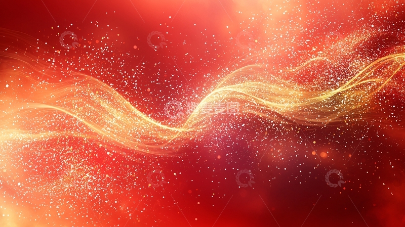 高清大图下载【趣麦麦图】红色粒子光波