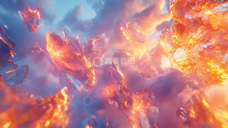 高清大图下载【趣麦麦图】火焰晶体云海