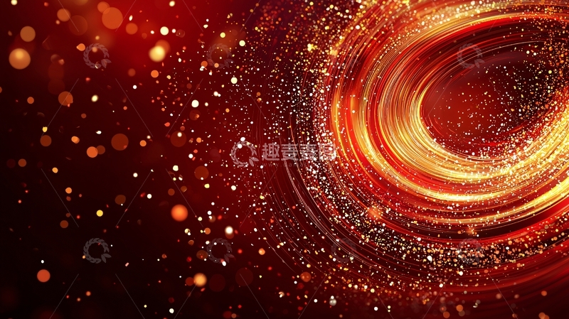 高清大图下载【趣麦麦图】红色漩涡粒子背景