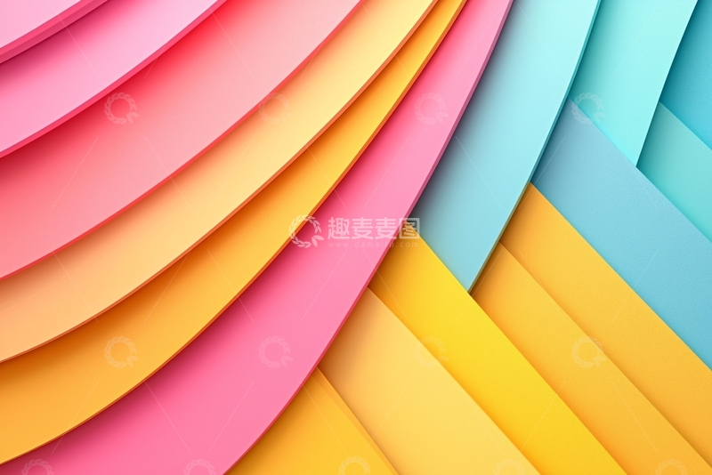 高清大图下载【趣麦麦图】彩色几何抽象背景