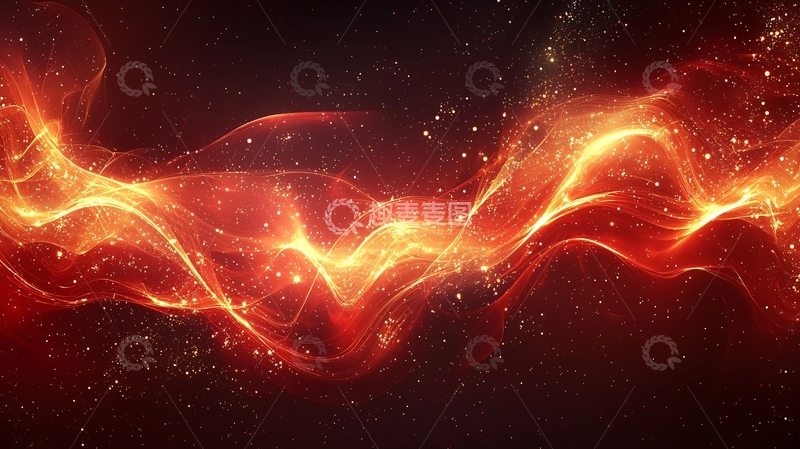 高清大图下载【趣麦麦图】红色火焰能量波纹