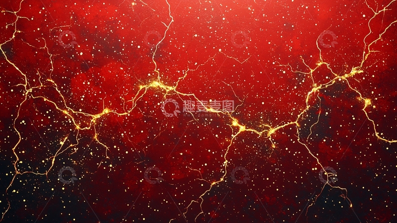 高清大图下载【趣麦麦图】红色裂纹背景
