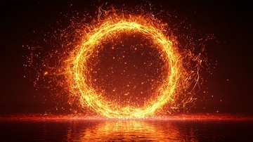 燃烧的火焰圆环