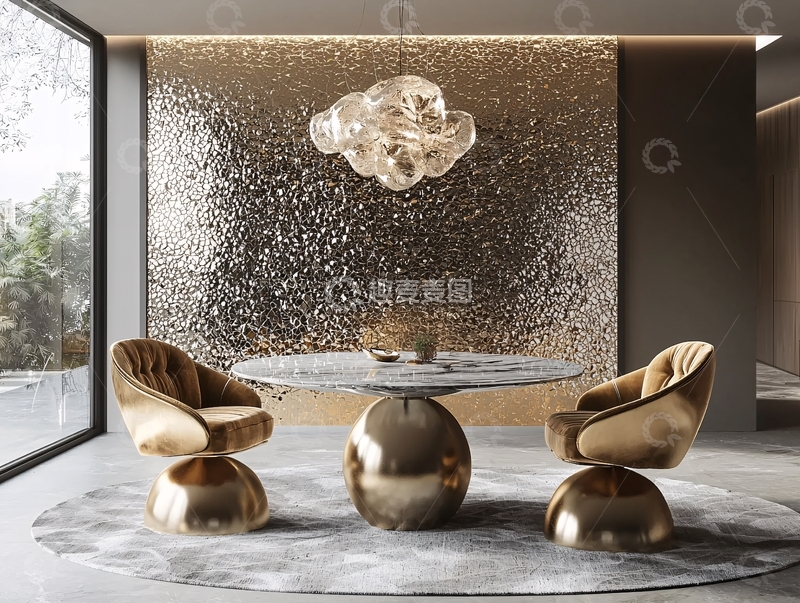 高清大图下载【趣麦麦图】现代轻奢餐厅设计