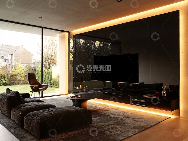 高清大图下载【趣麦麦图】现代极简客厅设计