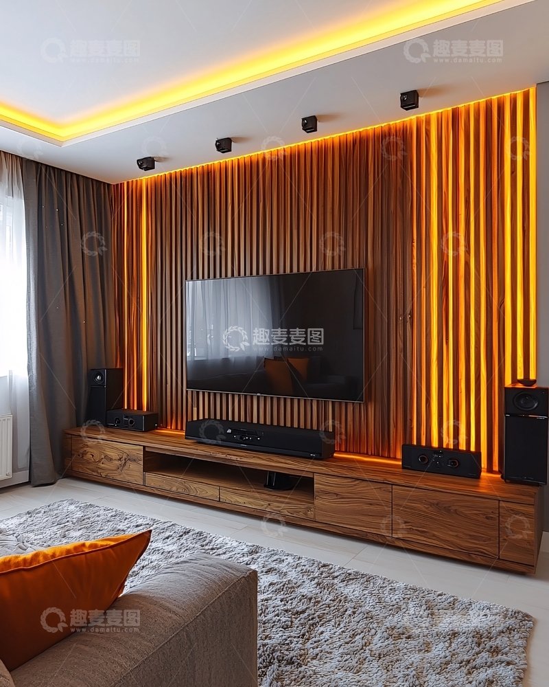 高清大图下载【趣麦麦图】现代简约电视背景墙