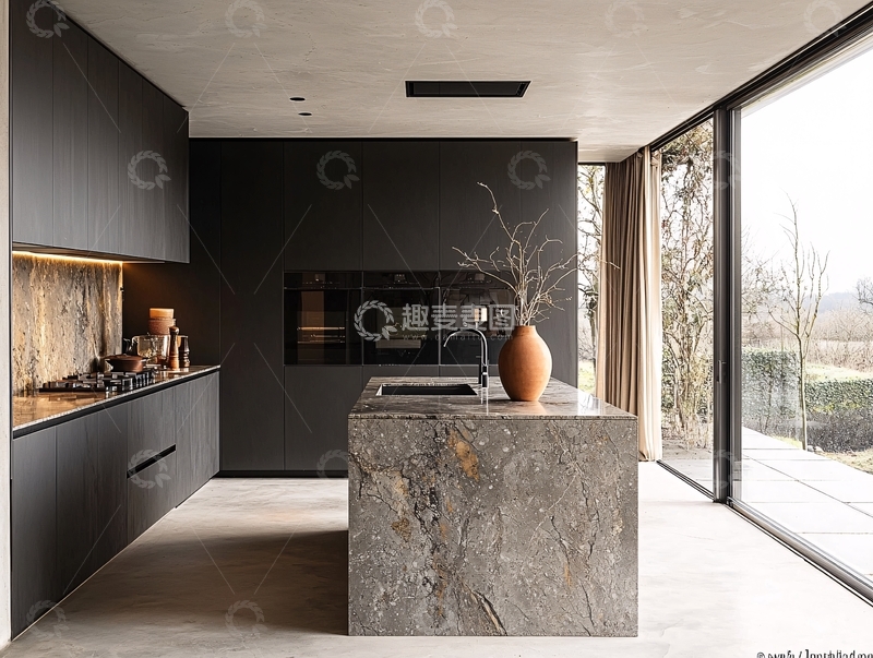 高清大图下载【趣麦麦图】现代极简风格厨房