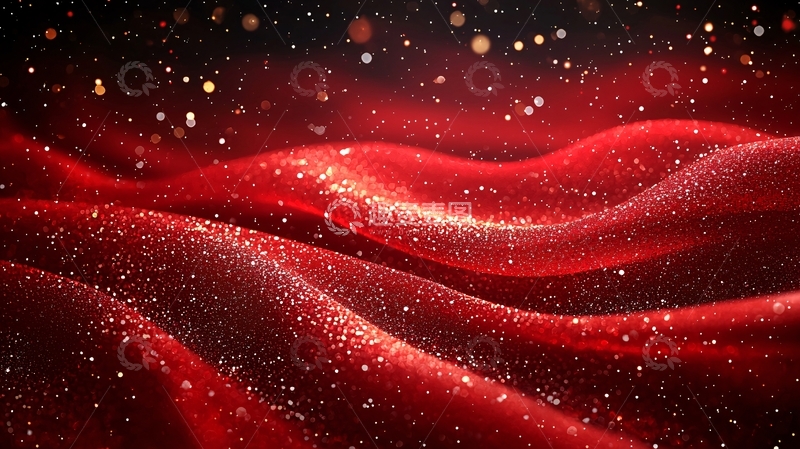 高清大图下载【趣麦麦图】红色丝绸质感背景