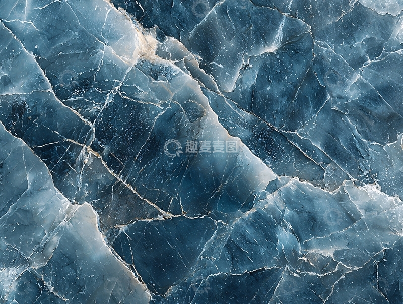 高清大图下载【趣麦麦图】蓝色纹理岩石特写