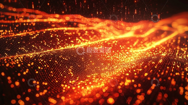 高清大图下载【趣麦麦图】火花四溅的熔岩流