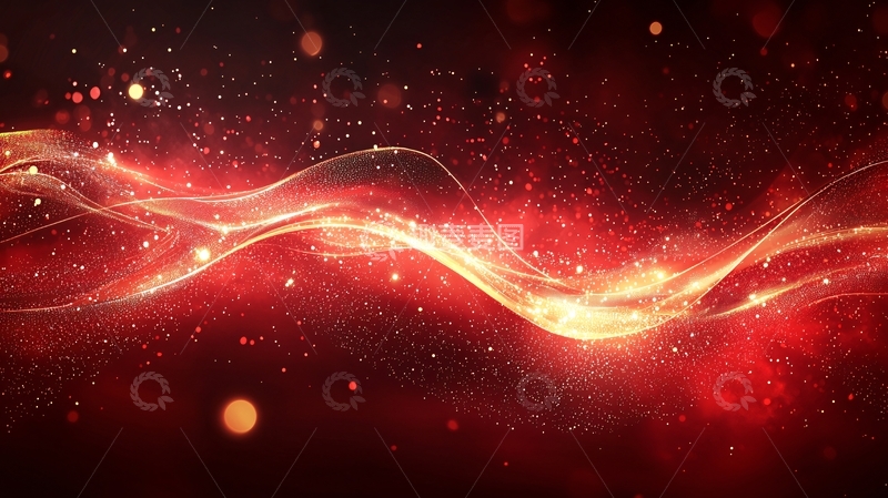 高清大图下载【趣麦麦图】红色能量波浪