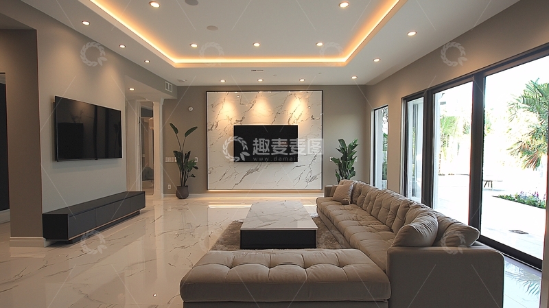 高清大图下载【趣麦麦图】现代简约客厅装修