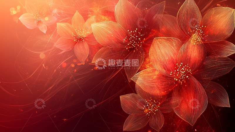 高清大图下载【趣麦麦图】橙色花朵