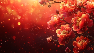 红色花朵背景