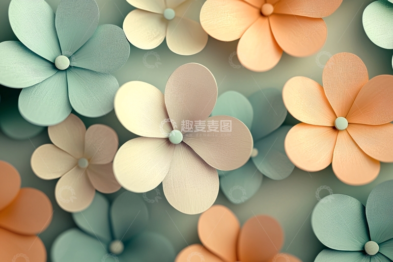 高清大图下载【趣麦麦图】纸艺花朵