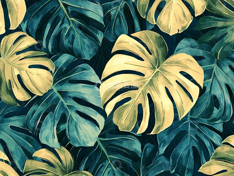 高清大图下载【趣麦麦图】绿植叶子纹理背景