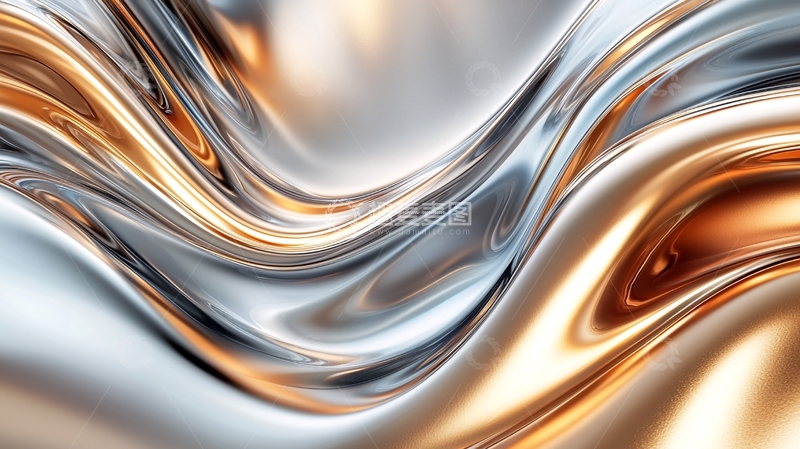 流体金属质感背景
