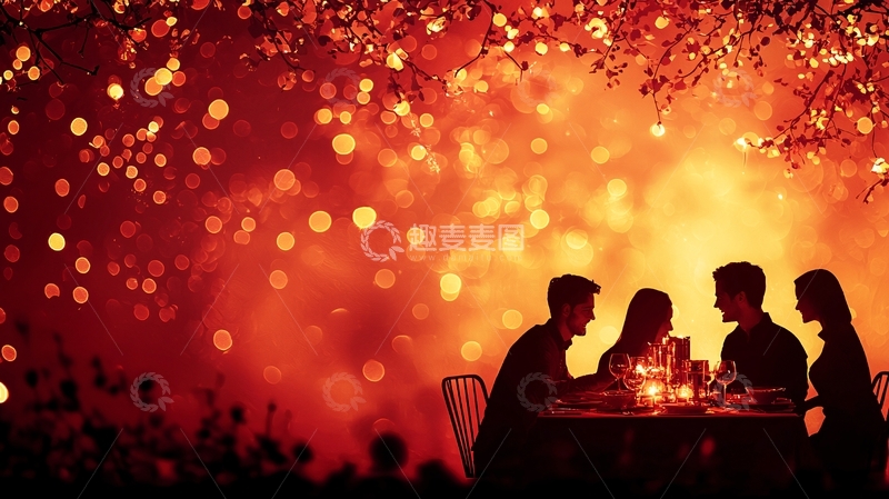 高清大图下载【趣麦麦图】浪漫烛光晚餐
