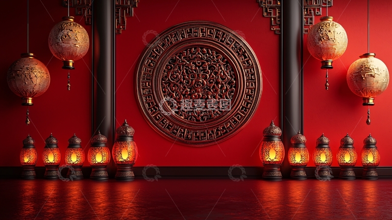 高清大图下载【趣麦麦图】中式背景