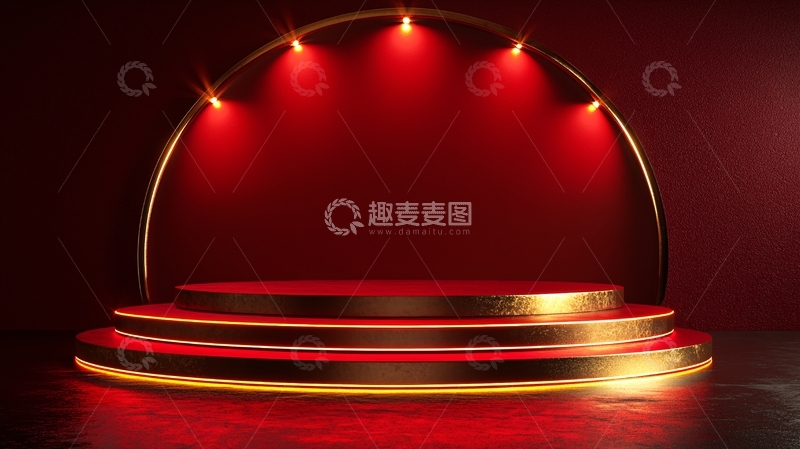 高清大图下载【趣麦麦图】红色舞台