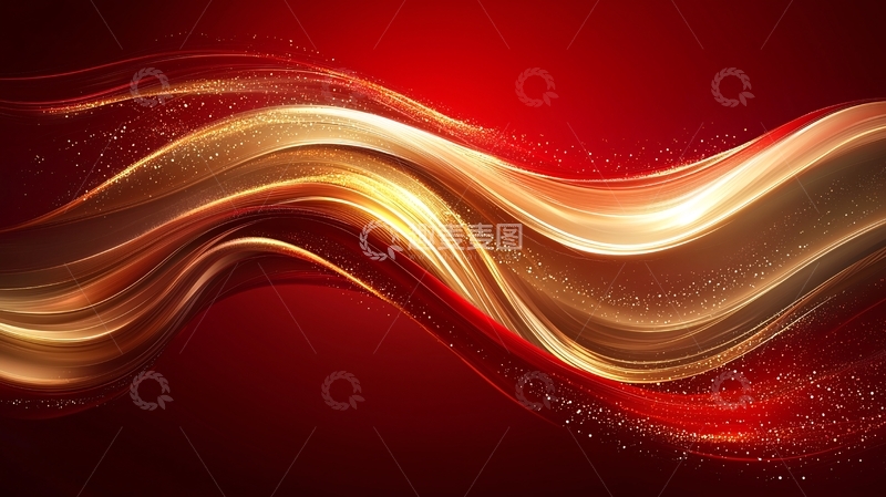 高清大图下载【趣麦麦图】金色波浪