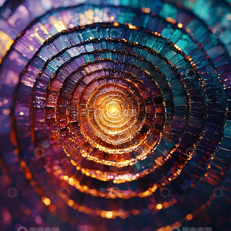 高清大图下载【趣麦麦图】彩色螺旋