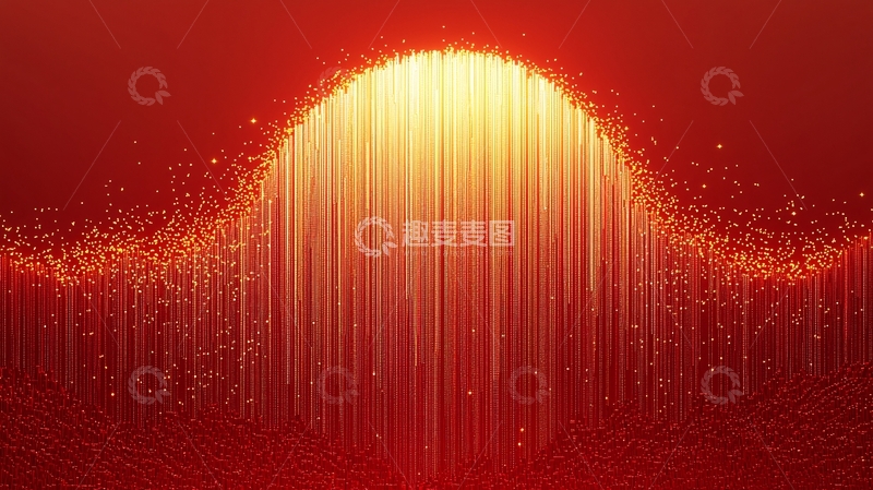 高清大图下载【趣麦麦图】红色光线粒子流