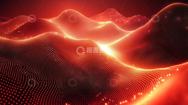 高清大图下载【趣麦麦图】红色光线山脉