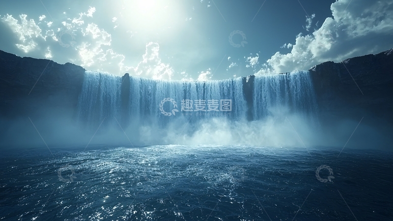 高清大图下载【趣麦麦图】梦幻般的大瀑布