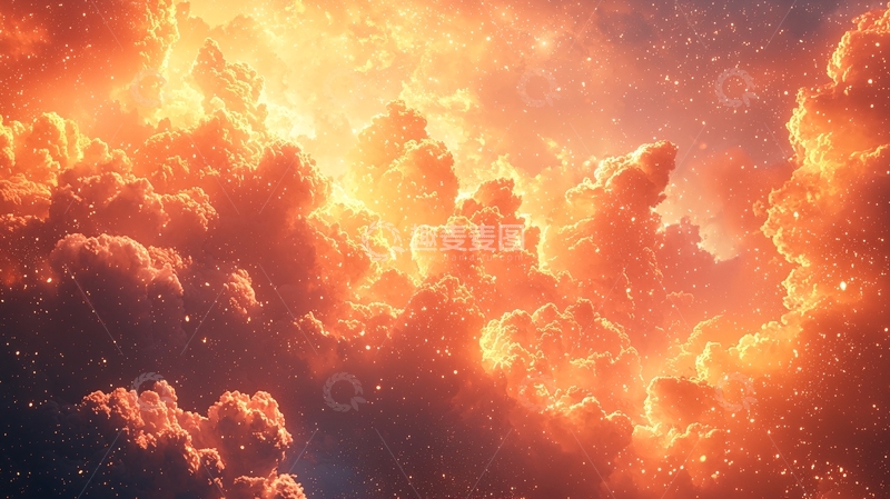 高清大图下载【趣麦麦图】燃烧的火焰云彩