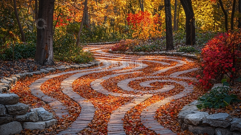 高清大图下载【趣麦麦图】秋日森林小路