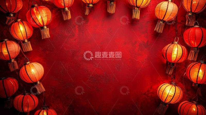 高清大图下载【趣麦麦图】红灯笼背景