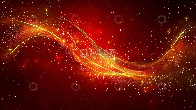 高清大图下载【趣麦麦图】红色波浪光效