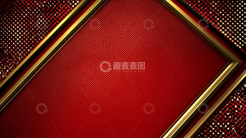 红金菱形边框背景