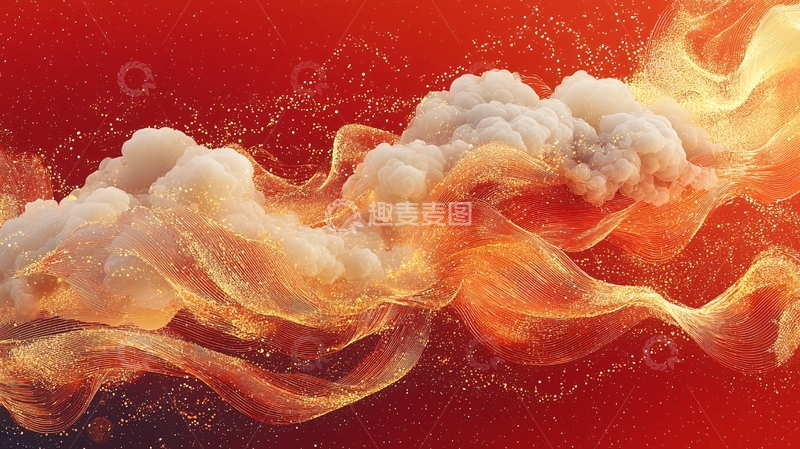 高清大图下载【趣麦麦图】抽象火焰流体