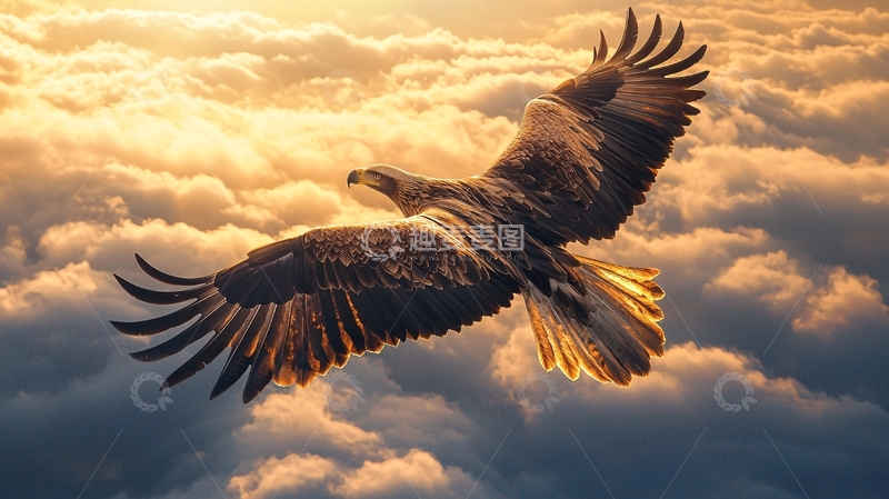 高清大图下载【趣麦麦图】雄鹰展翅高飞