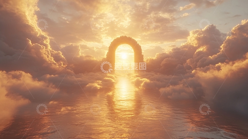 高清大图下载【趣麦麦图】云端拱门