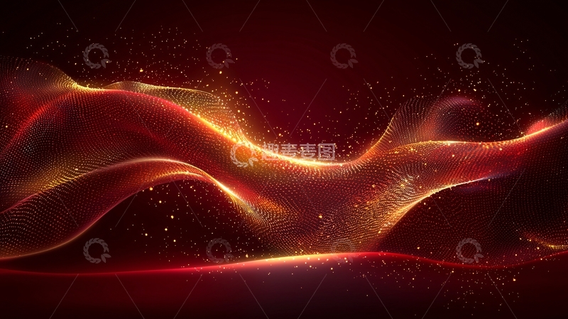 高清大图下载【趣麦麦图】红色火焰光波