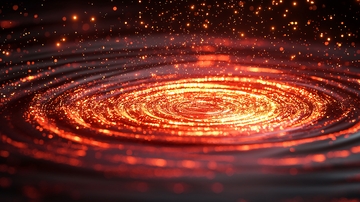 燃烧的红色能量环