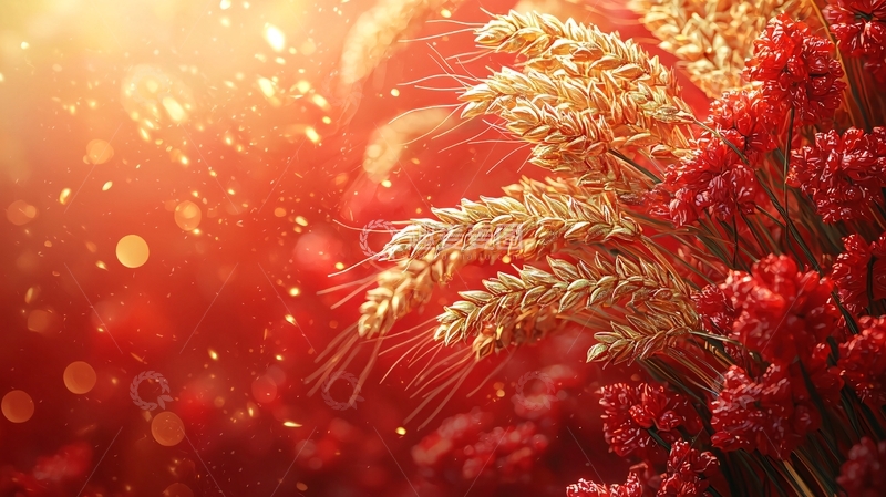 高清大图下载【趣麦麦图】秋日丰收金色麦穗