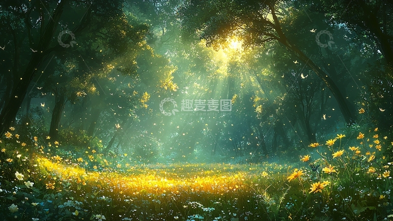 高清大图下载【趣麦麦图】阳光森林