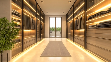 现代简约步入式衣帽间