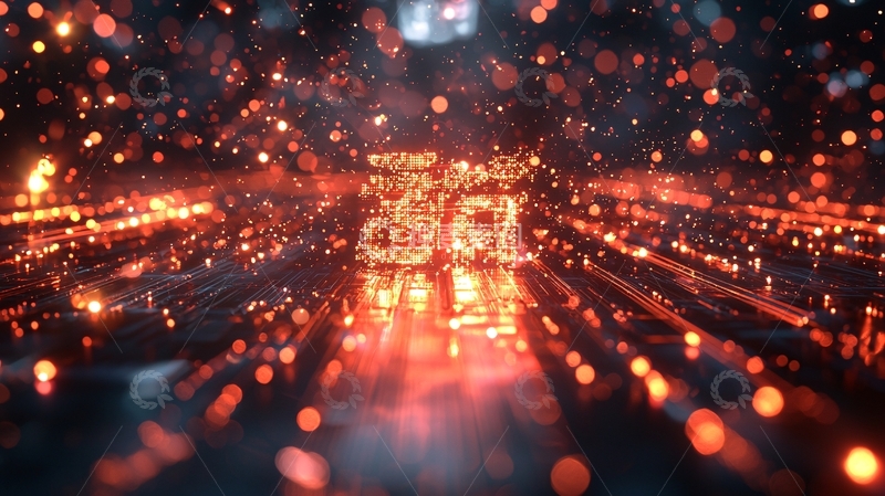 高清大图下载【趣麦麦图】火花四溅的科技感背景