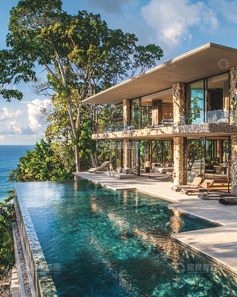 高清大图下载【趣麦麦图】豪华海景别墅