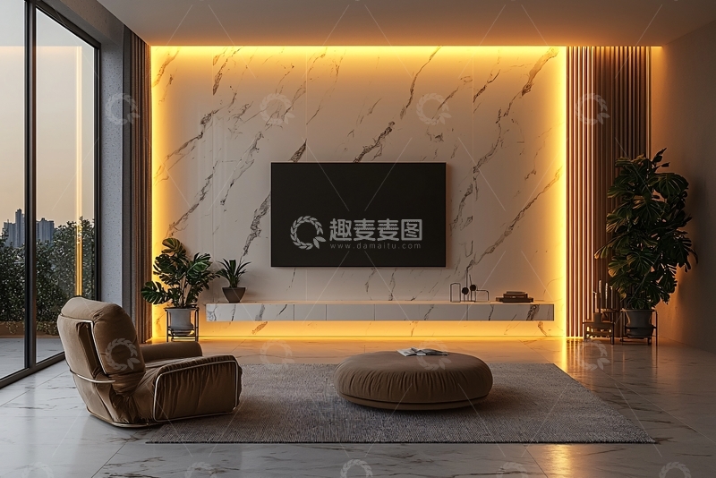 高清大图下载【趣麦麦图】现代简约电视背景墙
