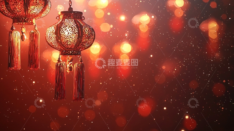高清大图下载【趣麦麦图】红灯笼背景